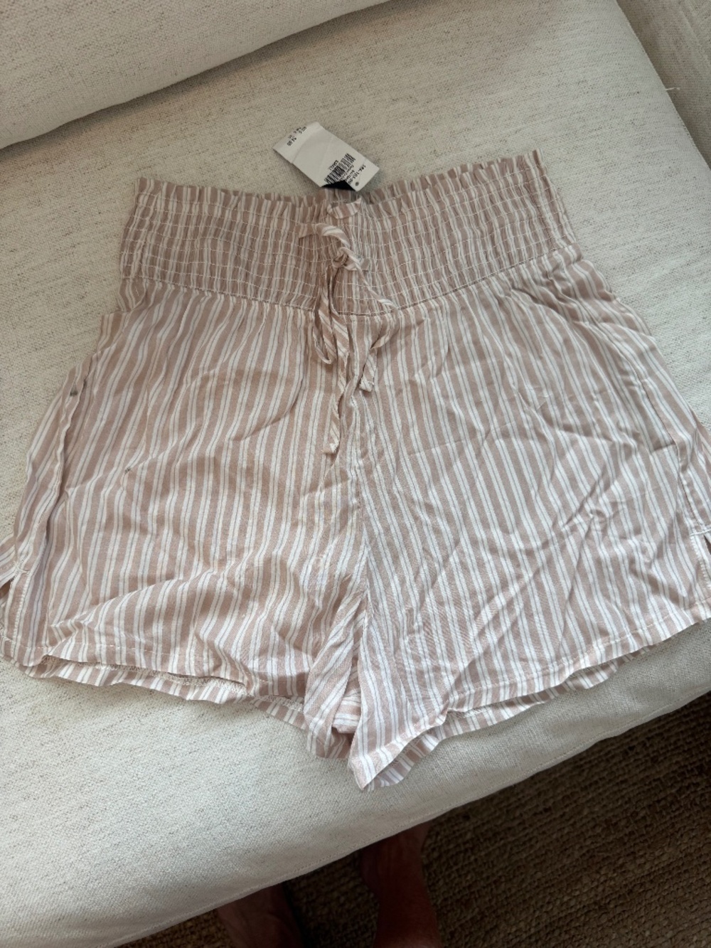 New with Tags Cream and White shorts